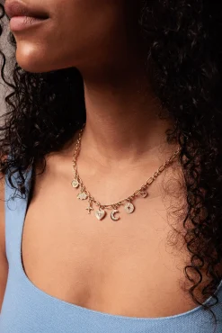 Gold & Diamond Multi-Charm Jet Set Necklace