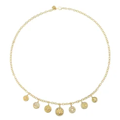 Gold & Diamond Multi-Medallion Necklace