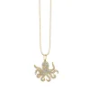 Gold & Diamond Octopus Charm