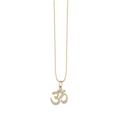 Gold & Diamond Om Charm