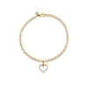 Gold & Diamond Open Heart Bracelet