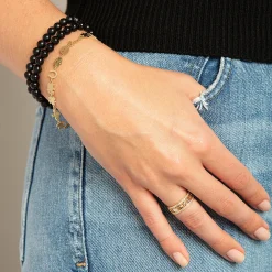 Gold & Diamond Open Icon Ring Band