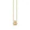 Gold & Diamond Open Wing Ladybug Necklace