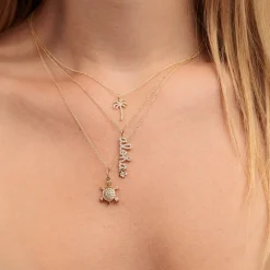Gold & Diamond Palm Tree Charm