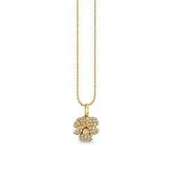 Gold & Diamond Pansy Charm