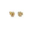 Gold & Diamond Pansy Stud