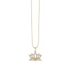 Gold & Diamond Pave Lotus Charm