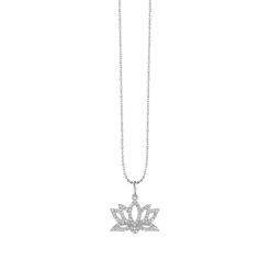 Gold & Diamond Pave Lotus Charm