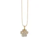 Gold & Diamond Paw Print Charm