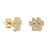 Gold & Diamond Paw Stud