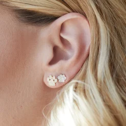 Gold & Diamond Paw Stud