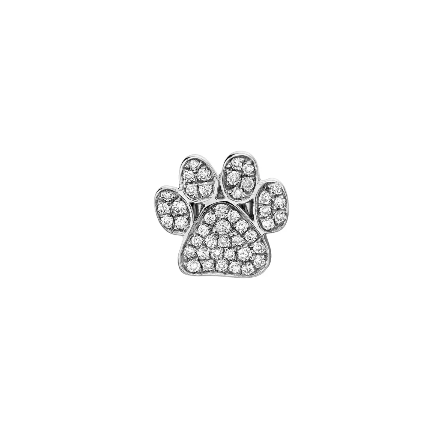 Gold & Diamond Paw Stud