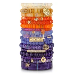 Gold & Diamond Peace Love Protection Tableau on Tanzanite