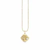 Gold & Diamond Pearl Clam Shell Charm