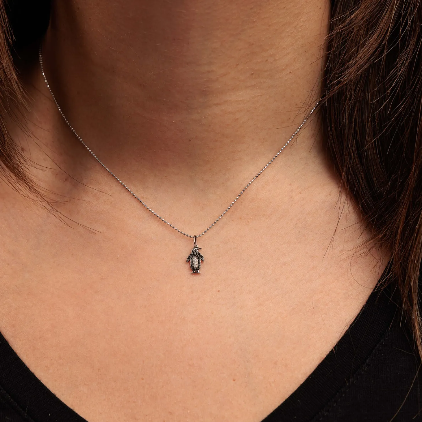 Gold & Diamond Penguin Charm