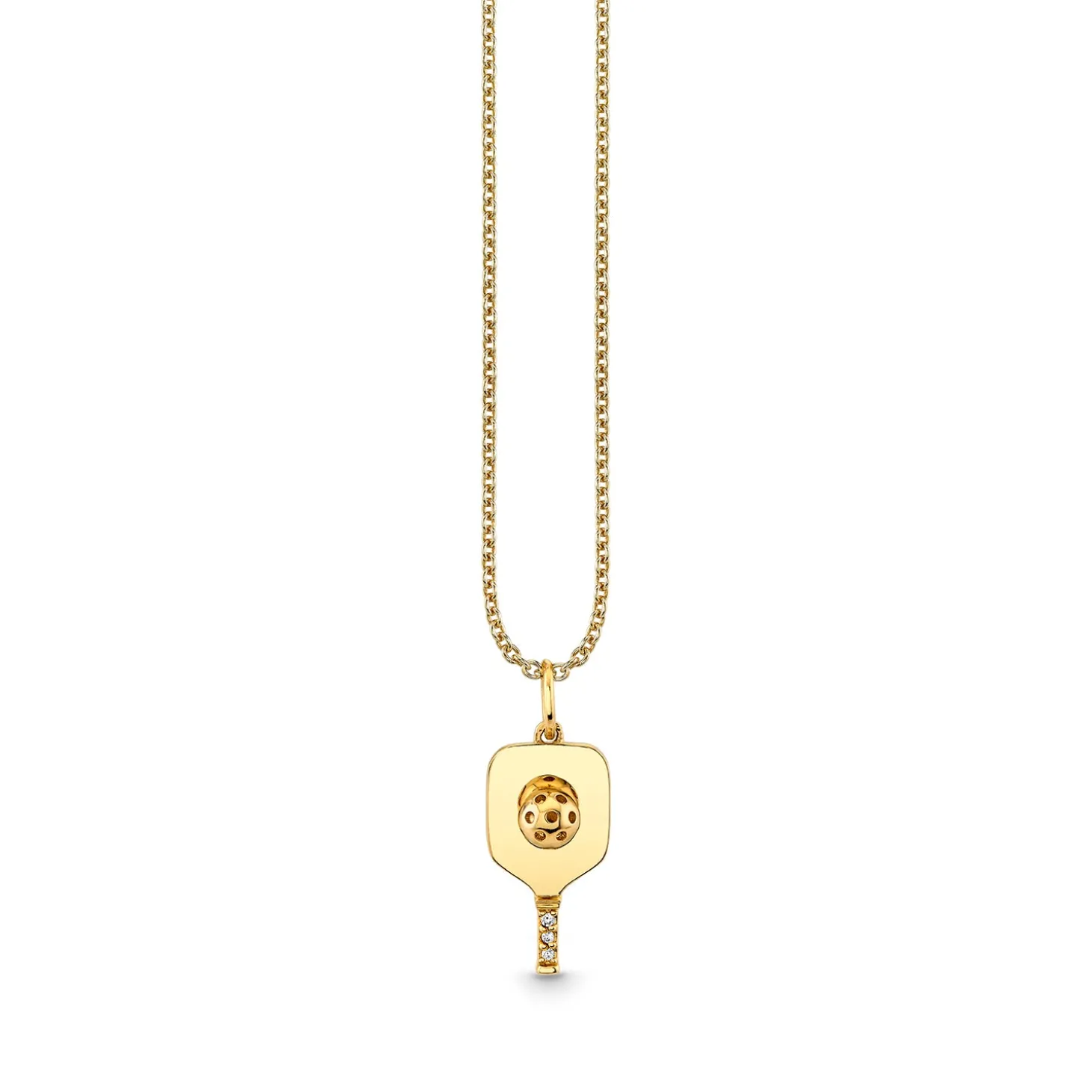 Gold & Diamond Pickleball Charm