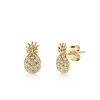 Gold & Diamond Pineapple Stud