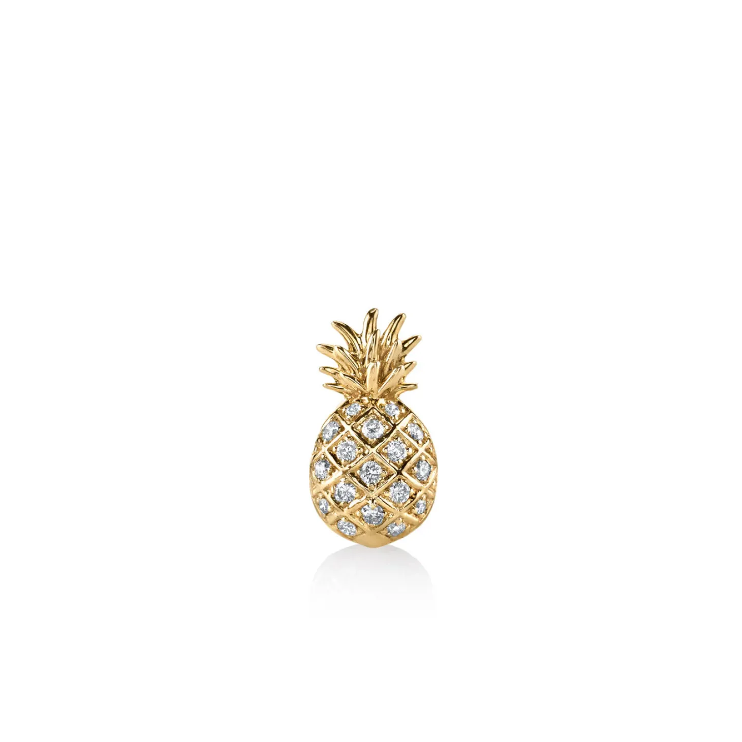 Gold & Diamond Pineapple Stud