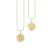 Gold & Diamond Pisces Zodiac Medallion