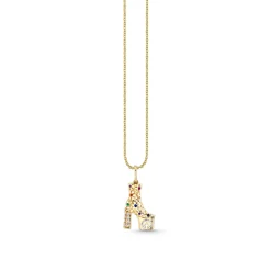 Gold & Diamond Platform Charm