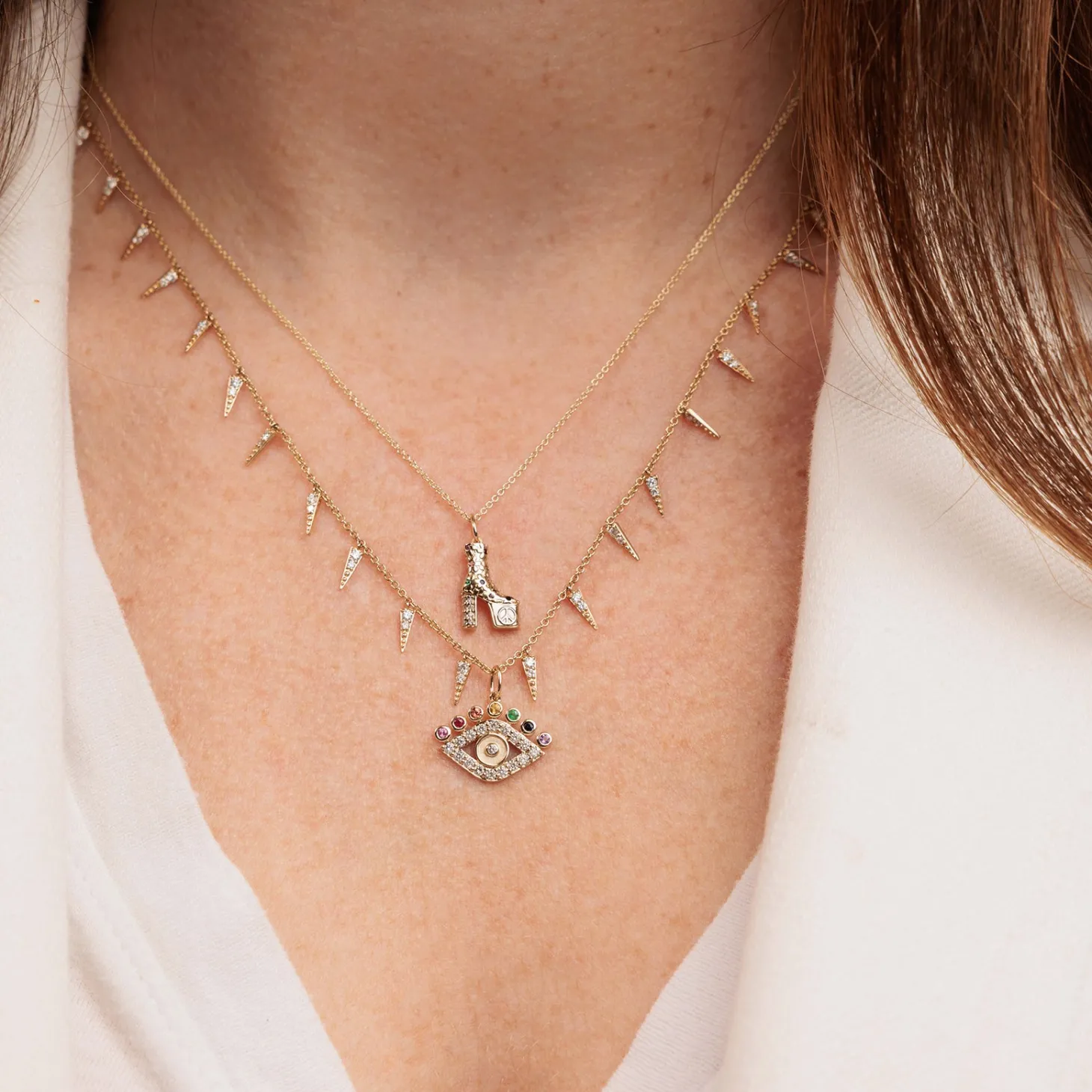 Gold & Diamond Platform Charm