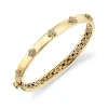 Gold & Diamond Plumeria Bangle