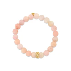 Gold & Diamond Plumeria Rondelle on Morganite