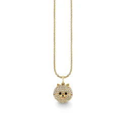 Gold & Diamond Pomeranian Charm