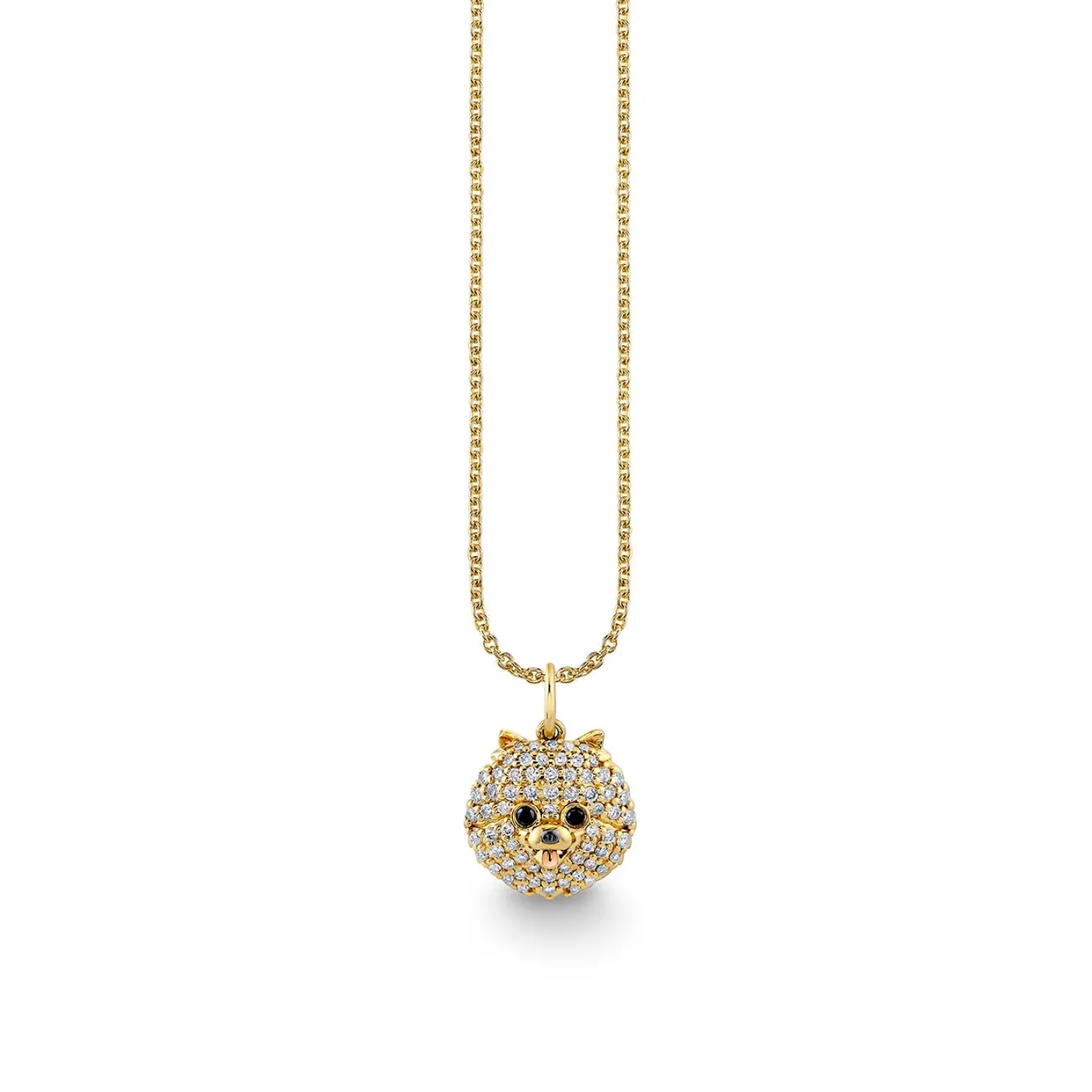 Gold & Diamond Pomeranian Charm