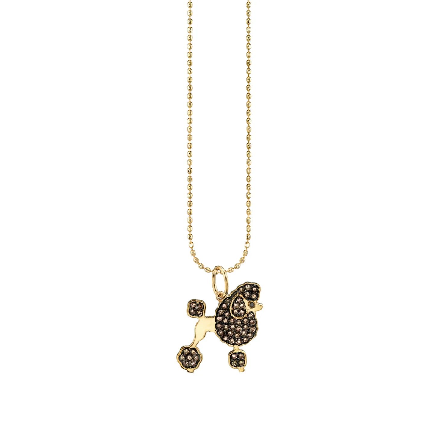 Gold & Diamond Poodle Charm