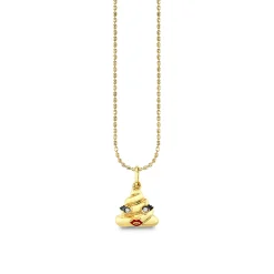 Gold & Diamond Poop Charm