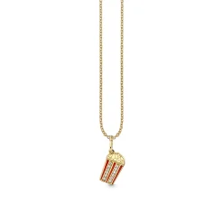 Gold & Diamond Popcorn Charm