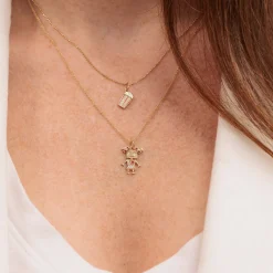Gold & Diamond Popcorn Charm