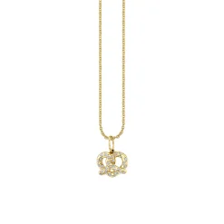Gold & Diamond Pretzel Charm