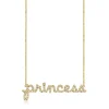 Gold & Diamond Princess Script Necklace
