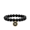 Gold & Diamond Protective Eye Coin On Onyx