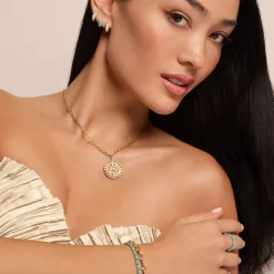 Gold & Diamond Puffy Huggie Hoops