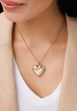 Gold & Diamond Puffy Icon Heart Charm