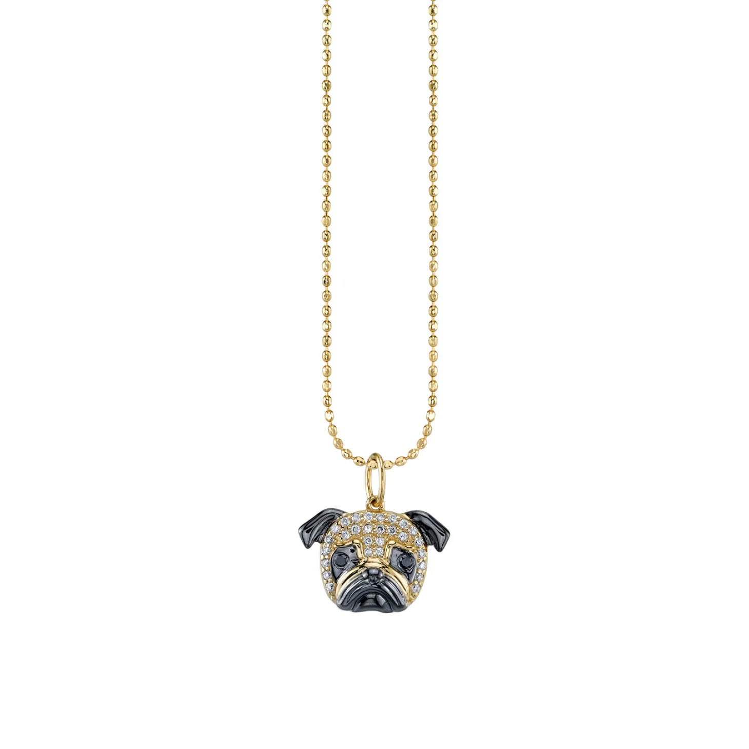 Gold & Diamond Pug Charm
