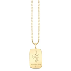 Gold & Diamond Rectangle Snake Charm