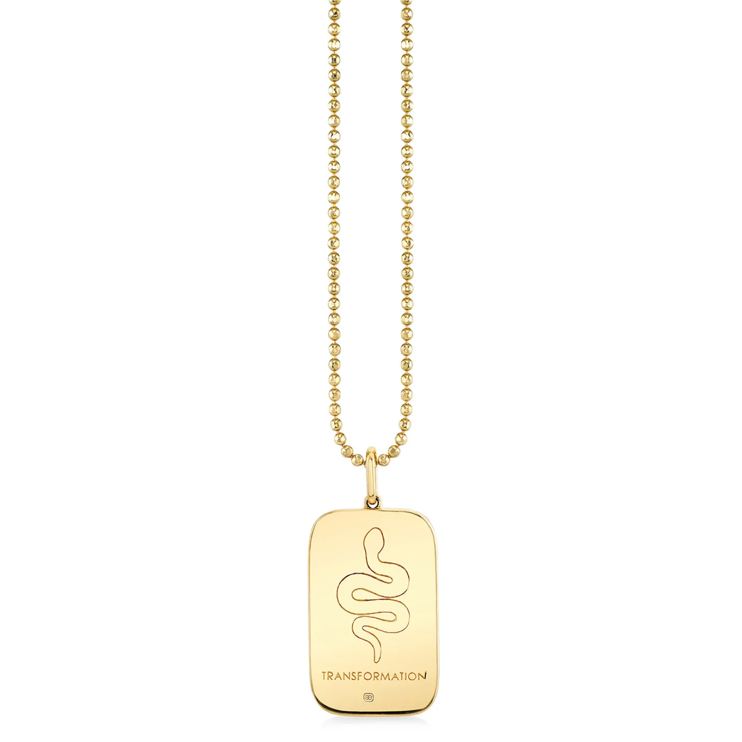 Gold & Diamond Rectangle Snake Charm