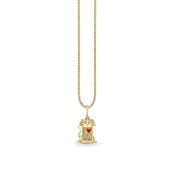 Gold & Diamond Robot Dog Charm