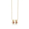 Gold & Diamond Robot Friendship Necklace