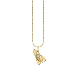 Gold & Diamond Rocket Charm