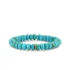 Gold & Diamond Rondelle on Turquoise