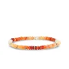 Gold & Diamond Rondelle on Fire Opal