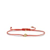 Gold & Diamond Rose Cord Bracelet
