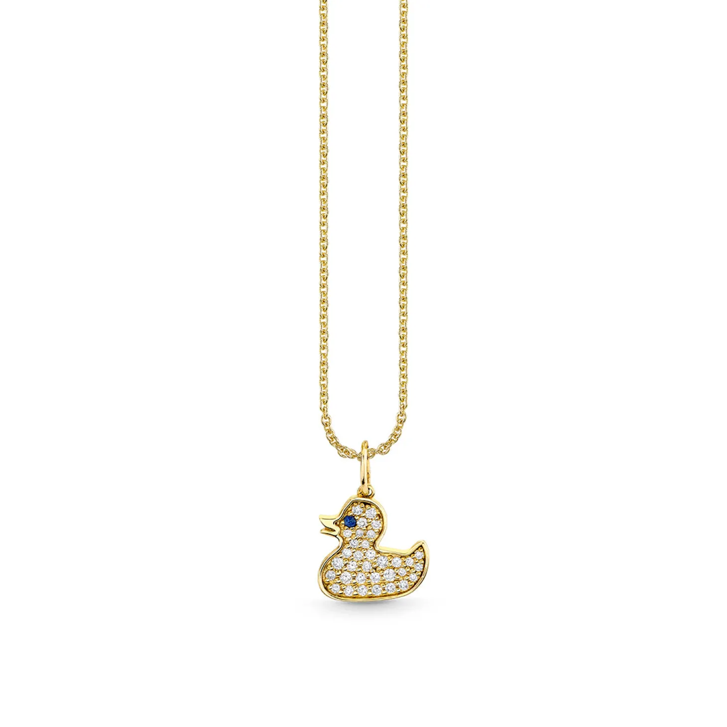 Gold & Diamond Rubber Duck Charm