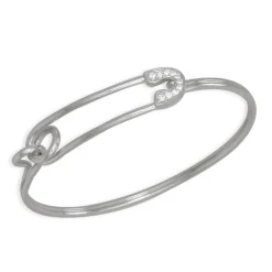 Gold & Diamond Safety Pin Bracelet