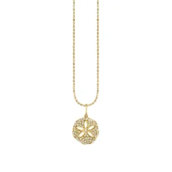 Gold & Diamond Sand Dollar Charm